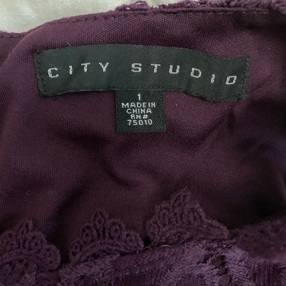 Plum, floral, formal dress - Picture 4 of 6